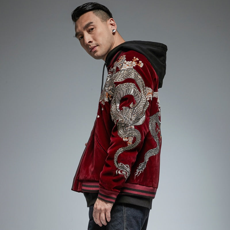 WLS Embroidered Dragon Sukajan Jacket