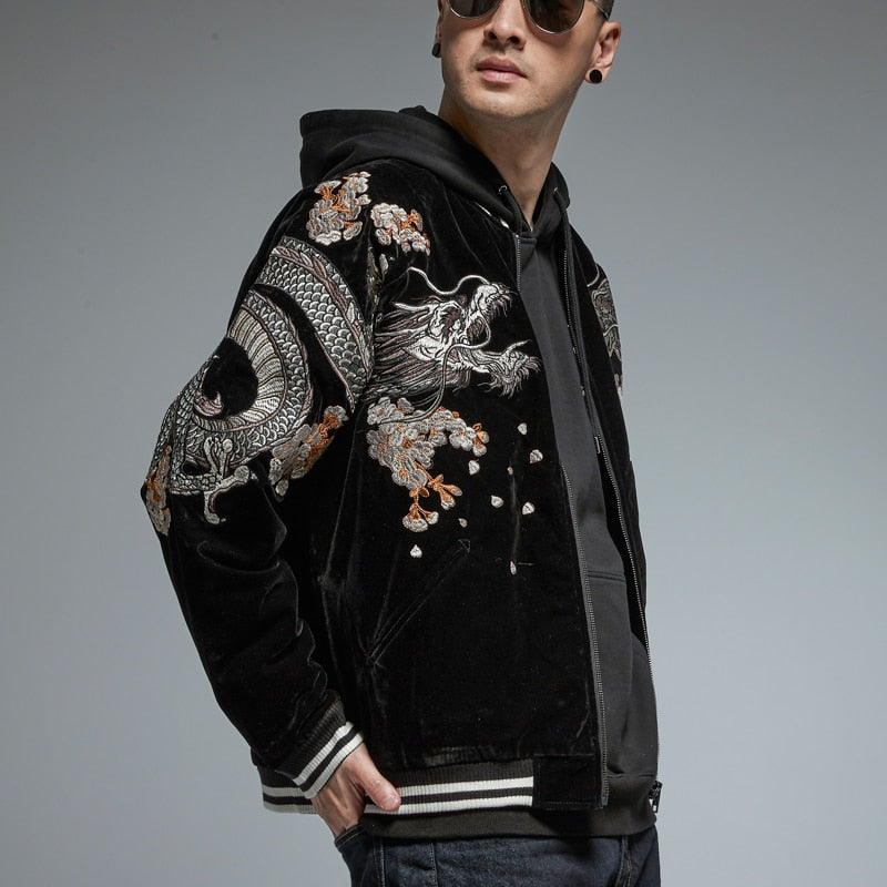 WLS Embroidered Dragon Sukajan Jacket
