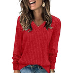 EVELYN™ | Women V Neck Oversized Lightweight Knit Sweater