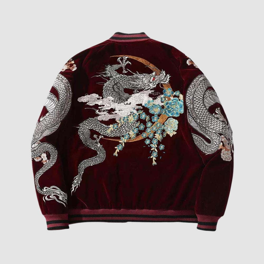 WLS Embroidered Dragon Sukajan Jacket