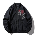 WLS Dragon Embroidered Pilot Bomber Jacket