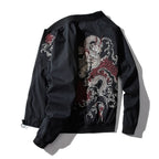 WLS Dragon Embroidered Pilot Bomber Jacket