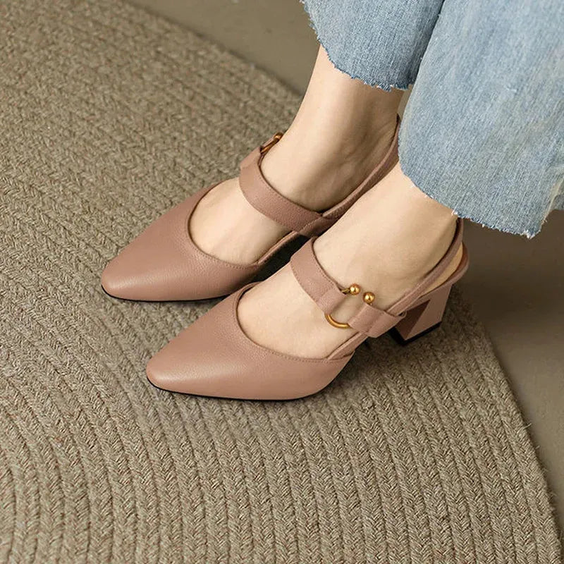 Divina – Elegant Strap Block Heels