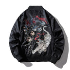WLS Embroidered Azure Dragon VS White Tiger Bomber Jacket