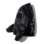 WLS Embroidered Azure Dragon VS White Tiger Bomber Jacket