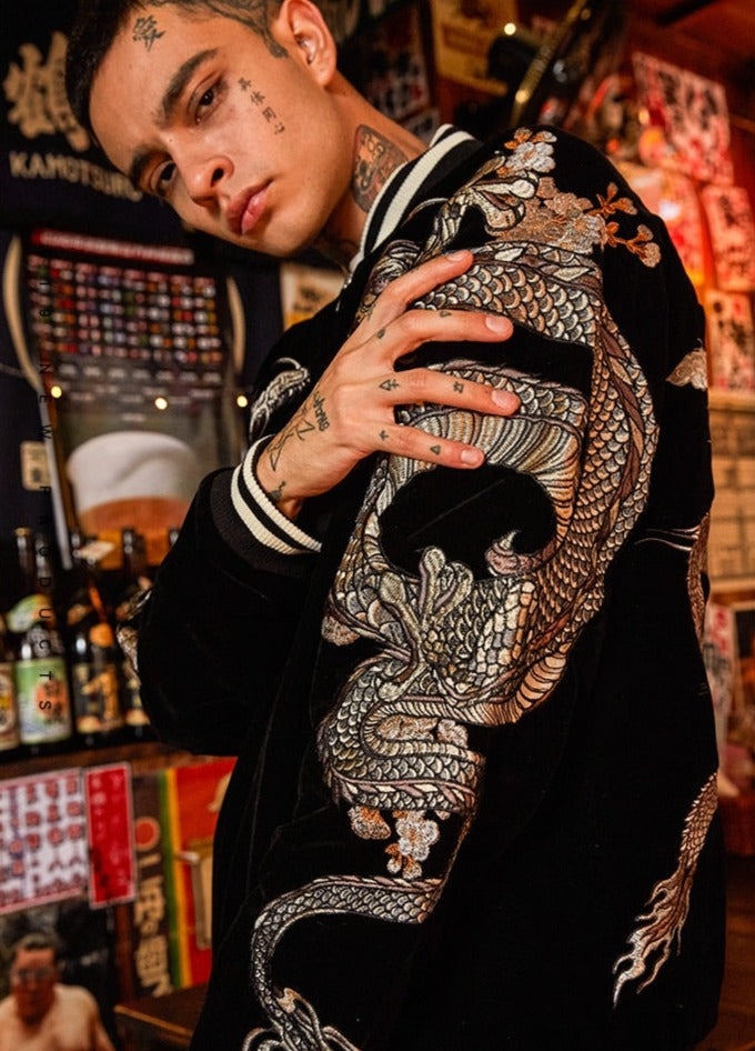 WLS Embroidered Dragon Sukajan Jacket