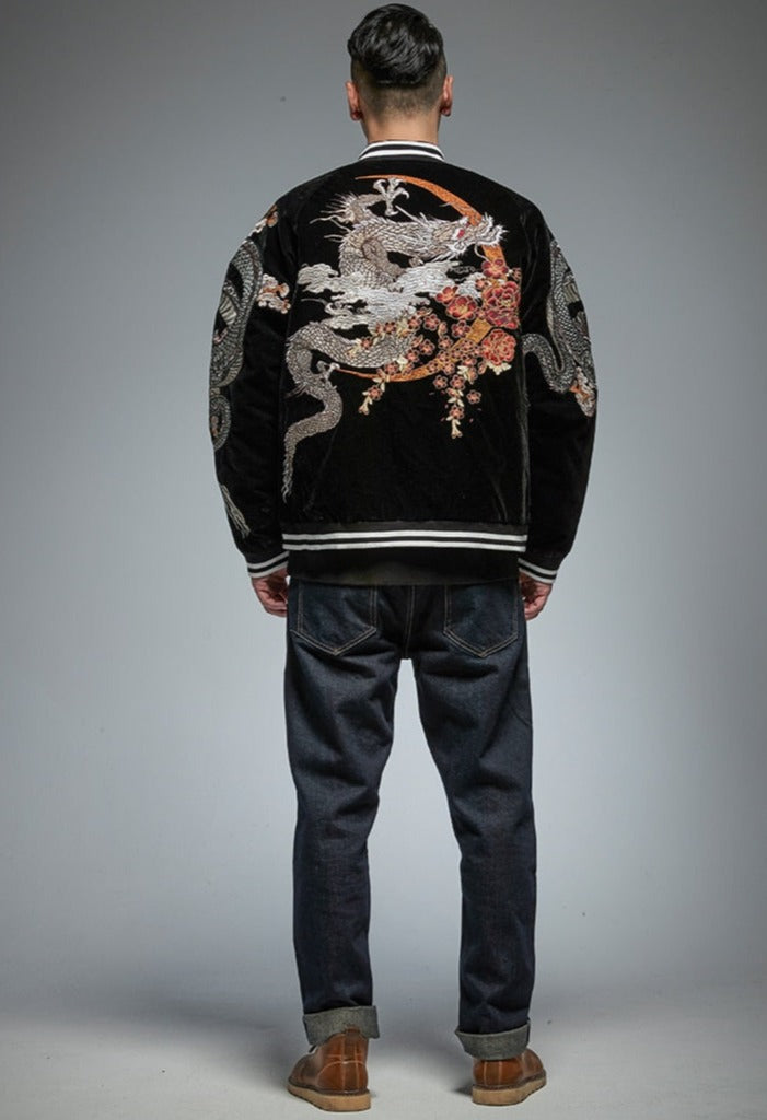 WLS Embroidered Dragon Sukajan Jacket