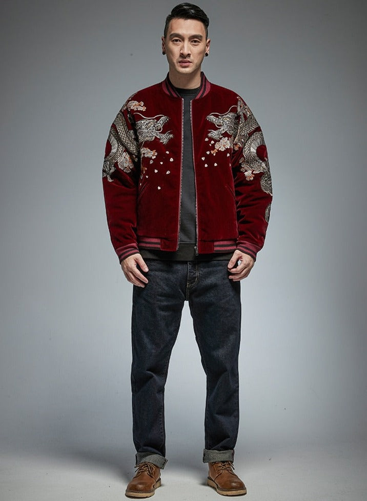 WLS Embroidered Dragon Sukajan Jacket