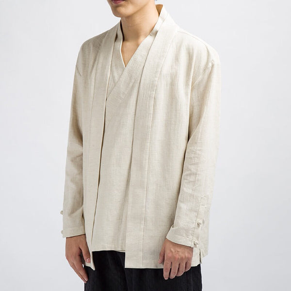 WLS Zen Kimono+Cardigan in One Beige
