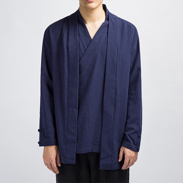 WLS Zen Kimono+Cardigan in One Blue