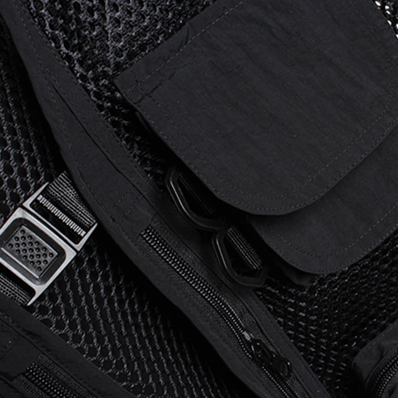 WLS Ninja Combat Multi-pocket Mesh Vest Jacket