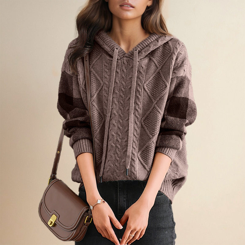 Orahlyn | Jacquard Hooded Sweater