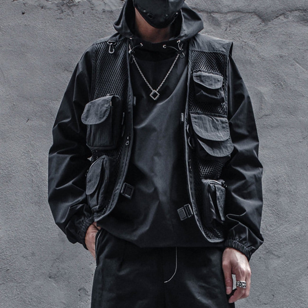 WLS Ninja Combat Multi-pocket Mesh Vest Jacket