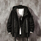 WLS Function Ribbon Multi-pocket Hooded Jacket