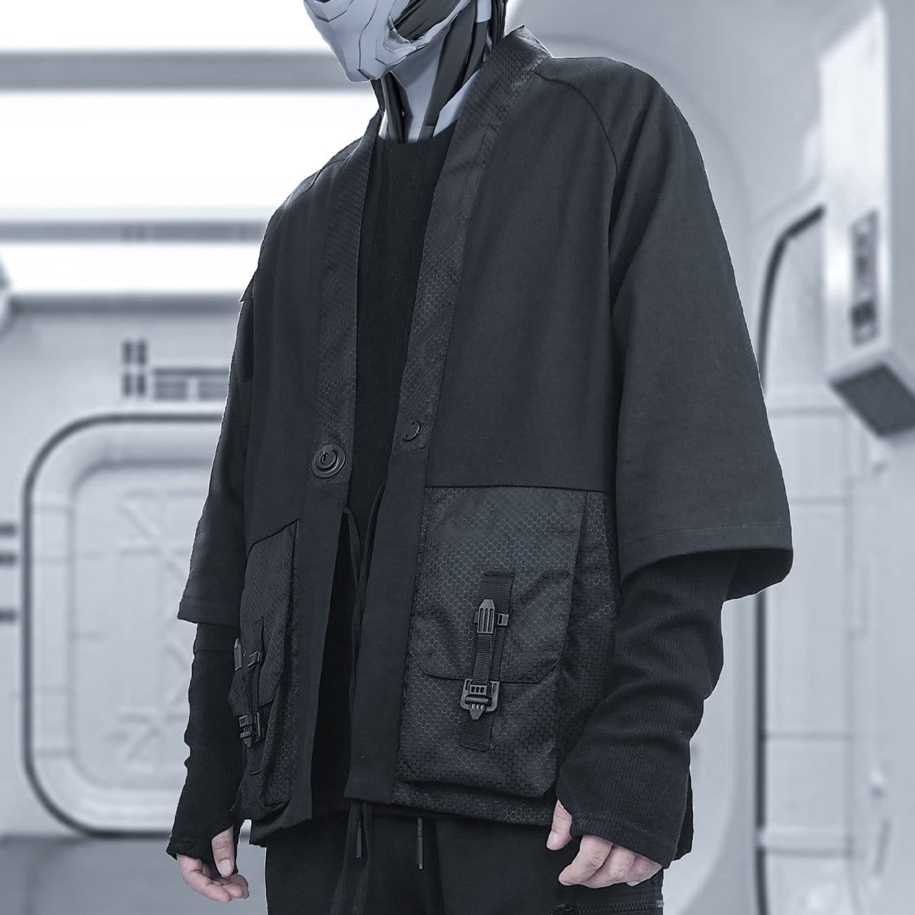 WLS Cyberpunk Patchwork Cardigan Jacket