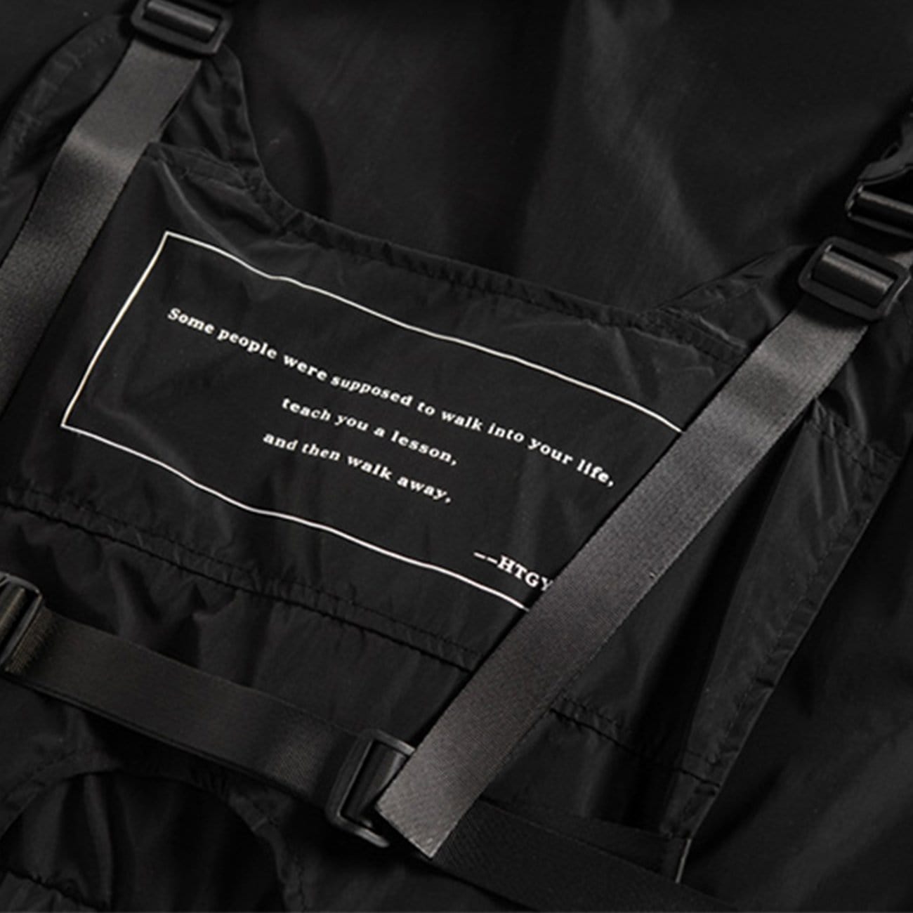 WLS Dark Combat Multi Pockets Hooded Vest Jacket