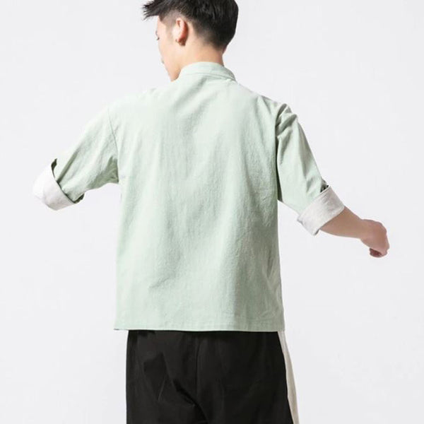 WLS Miyako Short Sleeve Cardi-Shirt Light Green